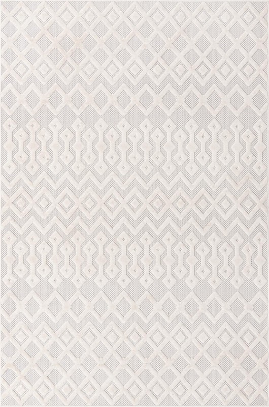 6' x 9' Creed · Diamond Outdoor Rug, ivory
