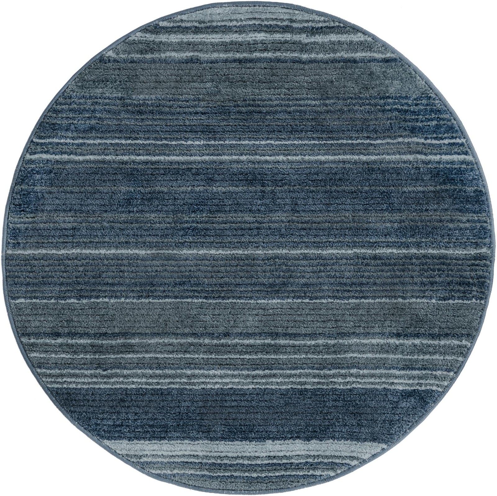 3' 3 x 3' 3 Jagger · Striped rug, blue and gray