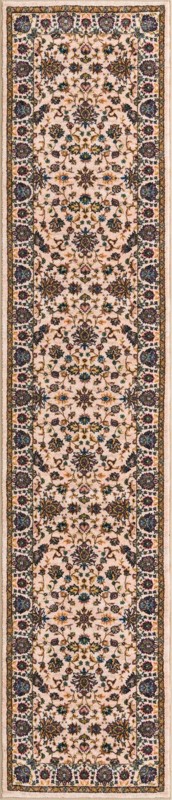2' 2 x 10' Bluebell · Persian floral rug, ivory and blue