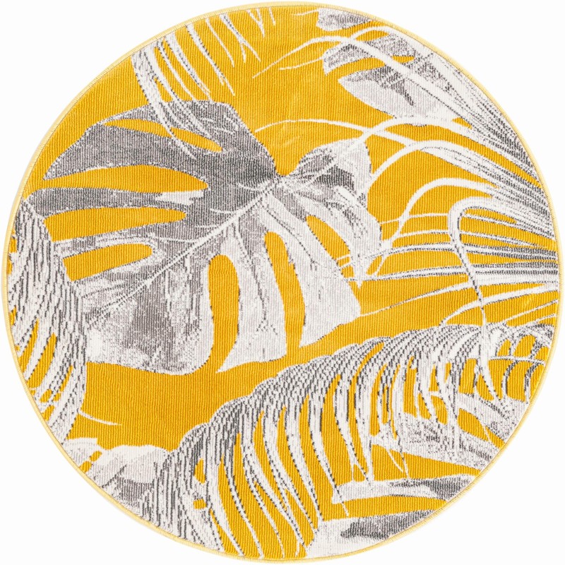 3' 3 x 3' 3 Britton · Floral / botanical rug, yellow