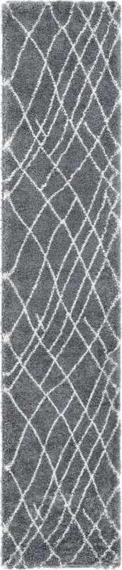 2' 7 x 13' Clearbrook · Lines Shag Rug, pebble gray