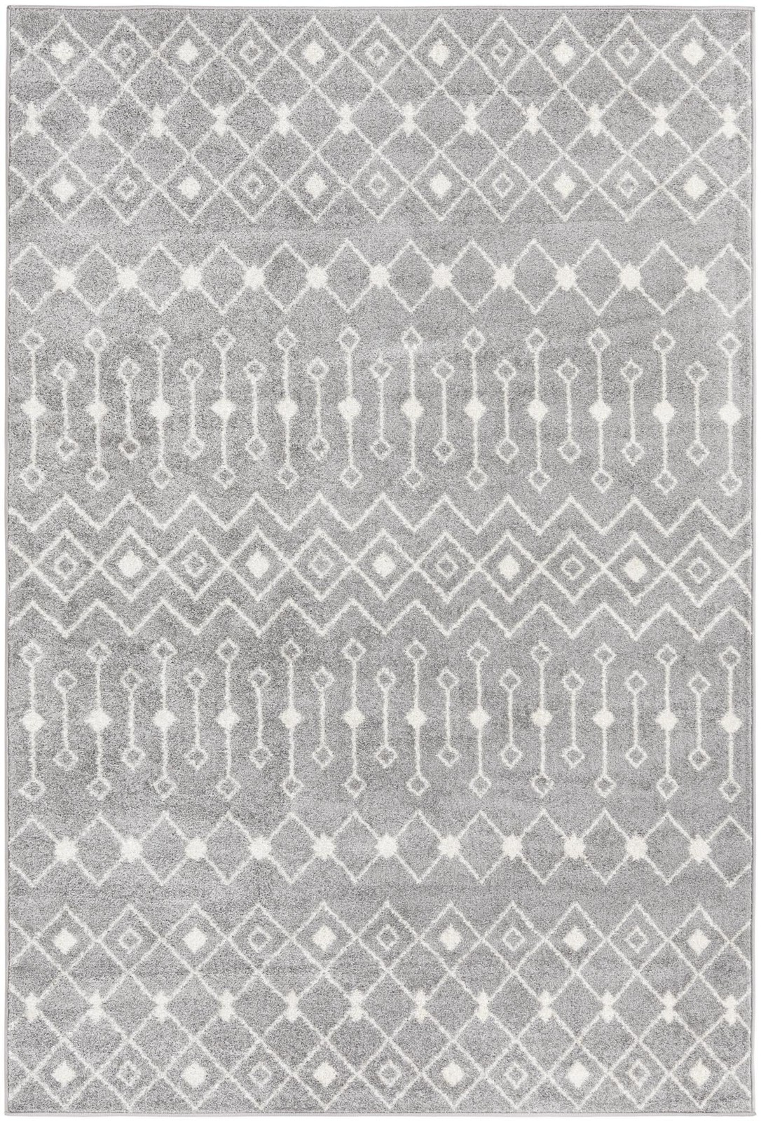 6' x 9' Boswell · Geometric rug, gray and ivory