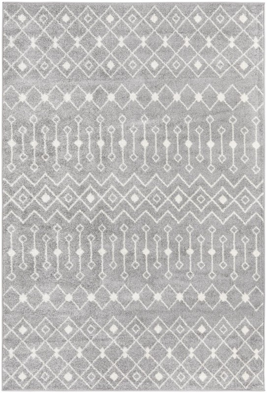 6' x 9' Boswell · Geometric rug, gray and ivory