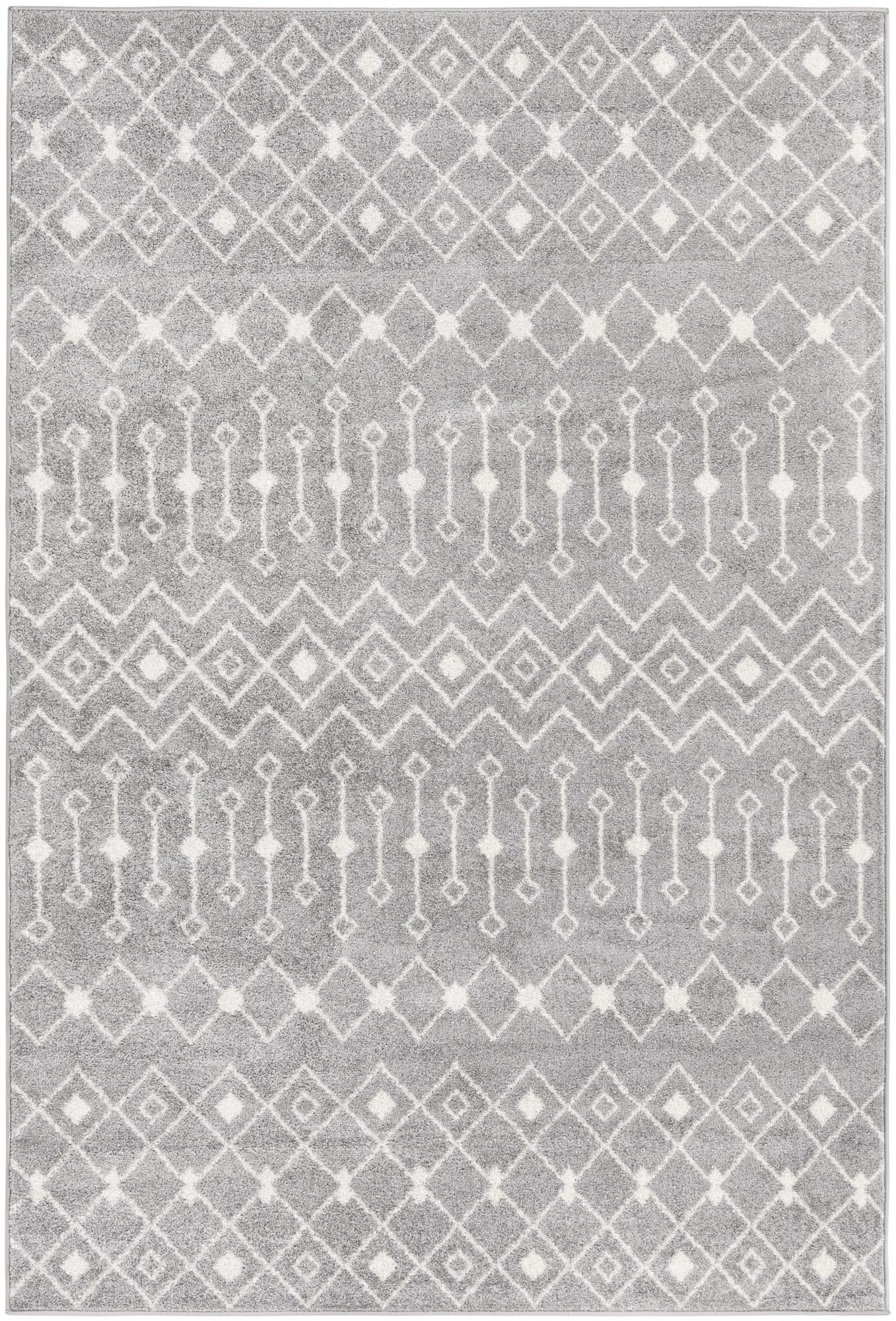6' x 9' Boswell · Geometric rug, gray and ivory