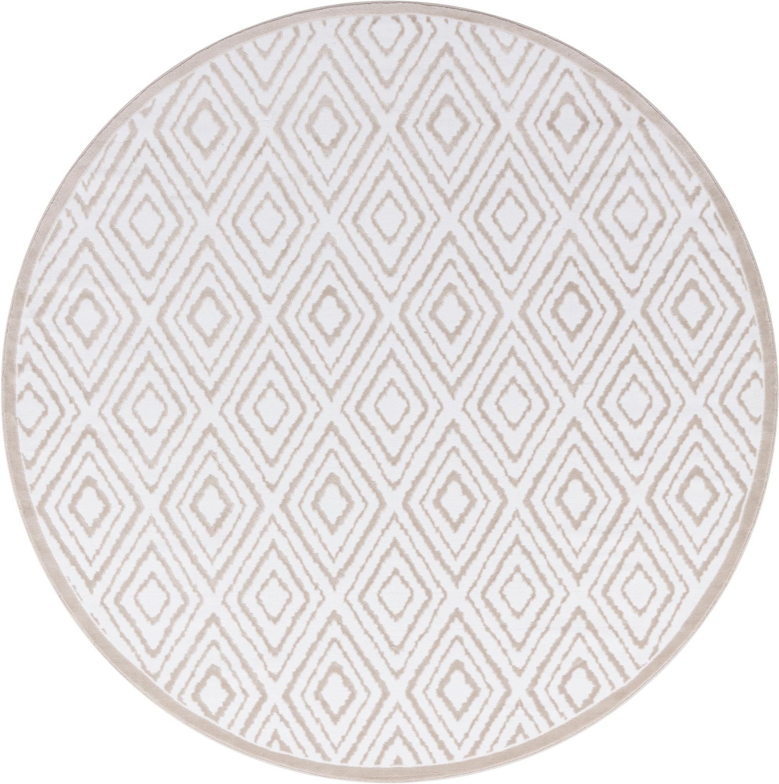 7' 10 x 7' 10 Brattleboro · Diamond rug, snow white