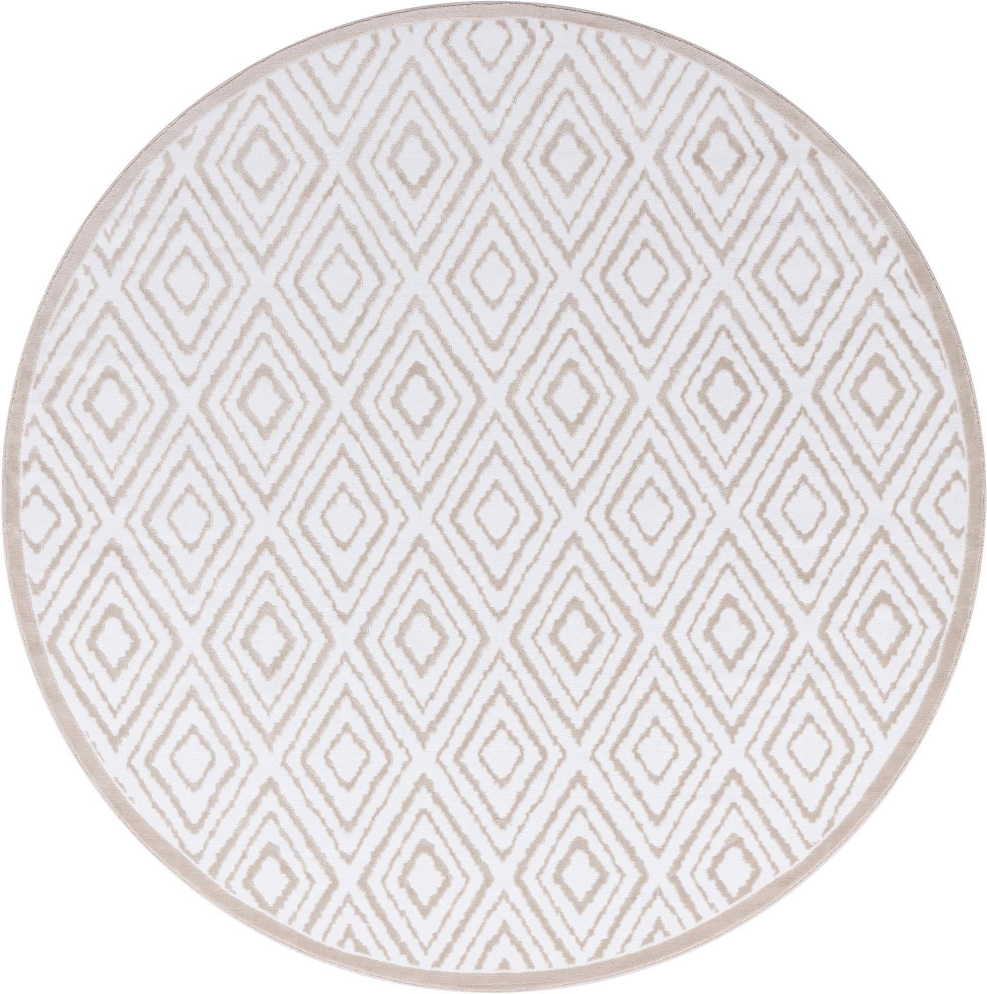 7' 10 x 7' 10 Brattleboro · Diamond rug, snow white