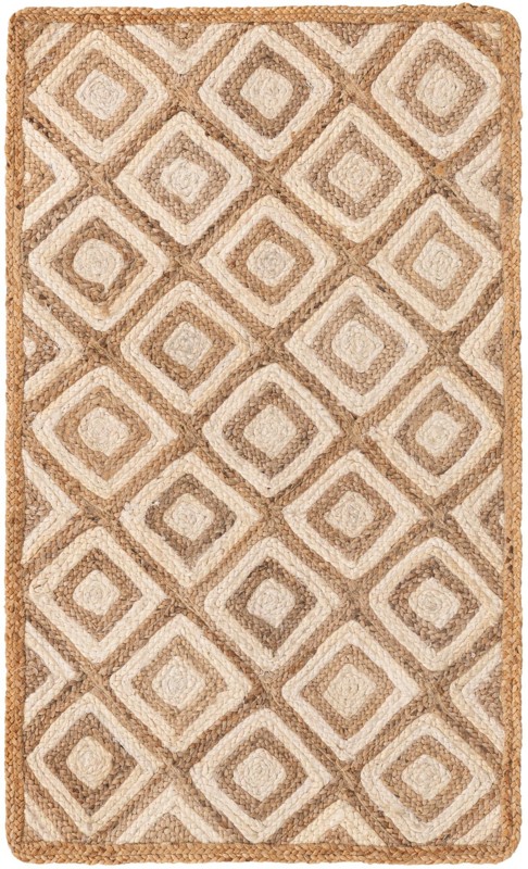 Halsey · Diamond Braided Jute Rug, natural