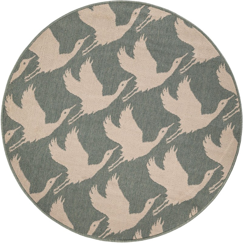 Hanover · Pictoral Outdoor Rug, stone blue