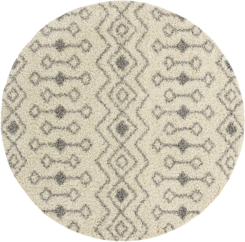 7' 10 x 7' 10 Bayley · Chevron Shag Rug, ivory