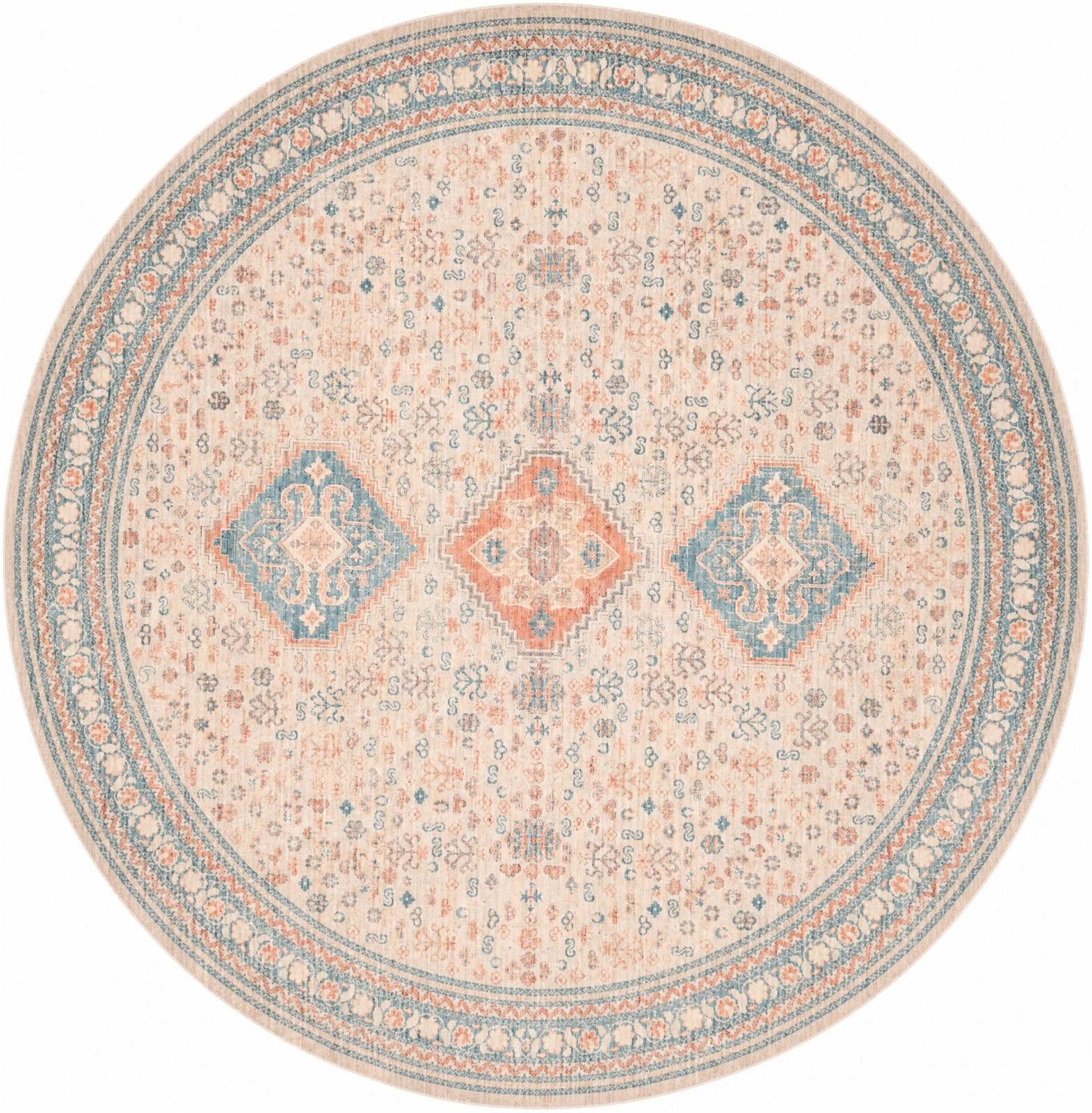 8' x 8' Greenbriar · Border rug, multi
