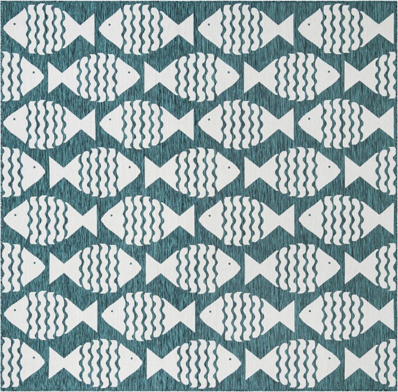 Beresford · Pictoral Outdoor Rug, turquoise