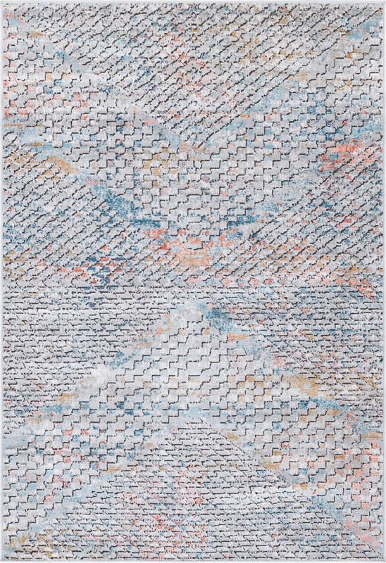 4' x 6' Twining · Abstract rug, multi