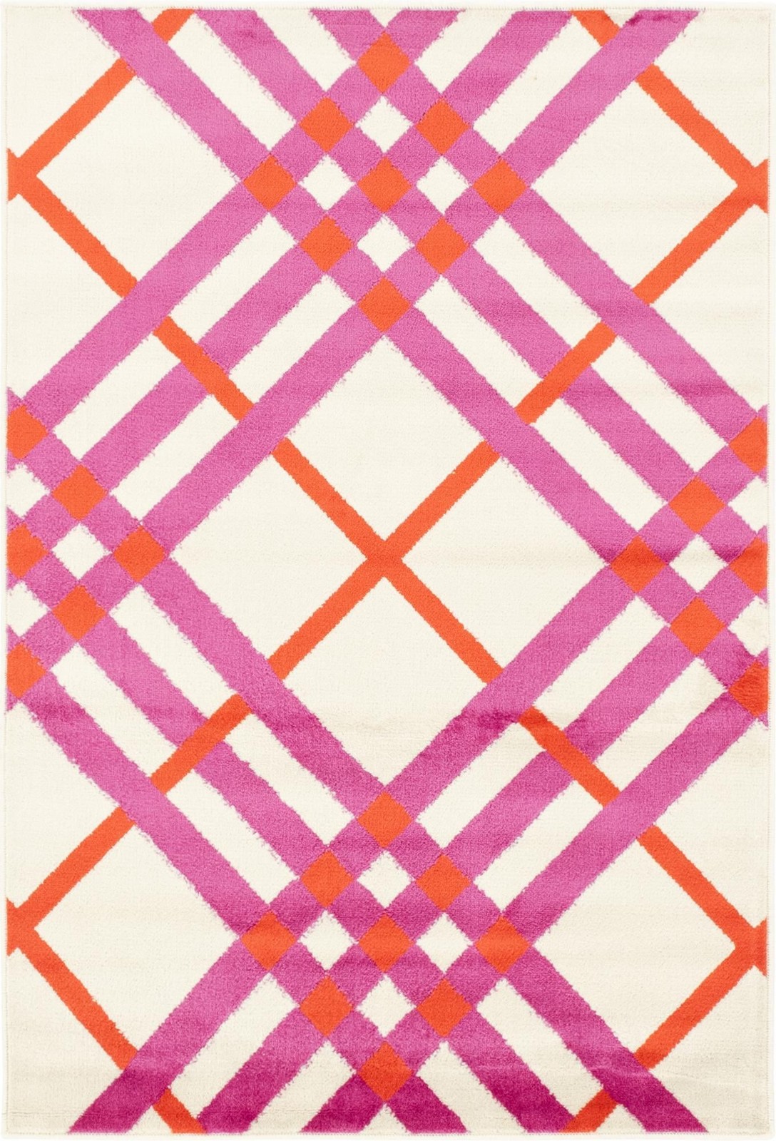 4' x 6' Vaughn · Plaid rug, purple