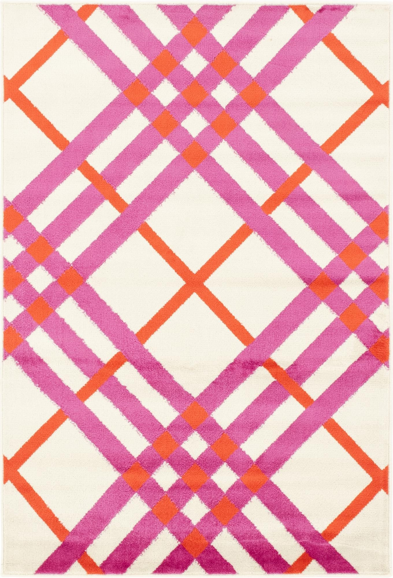4' x 6' Vaughn · Plaid rug, purple