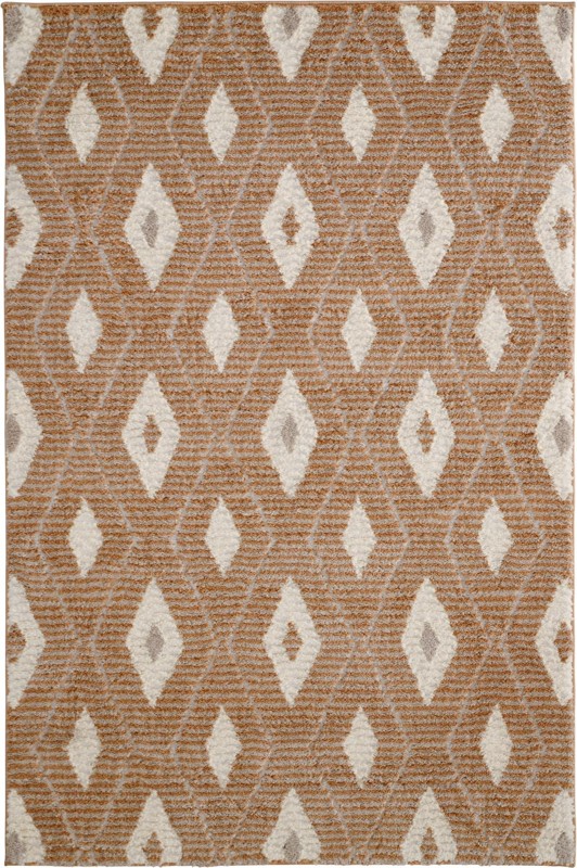 Gaines · Diamond rug, caramel and ivory