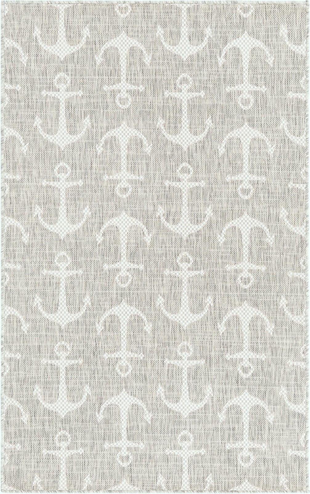 3' x 5' 3 Millbrook · Anchor Outdoor Rug, gray and ivory