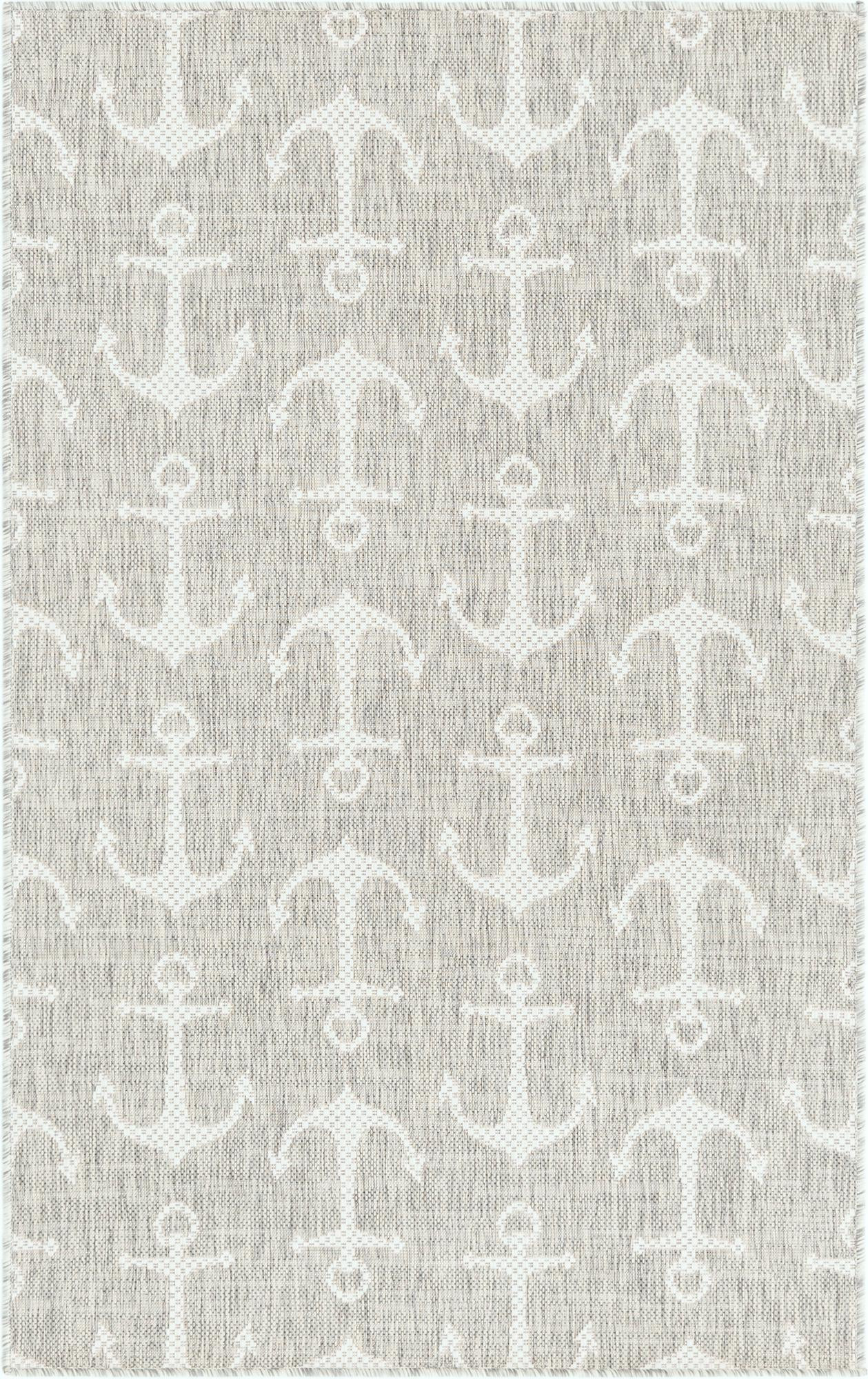 3' x 5' 3 Millbrook · Anchor Outdoor Rug, gray and ivory