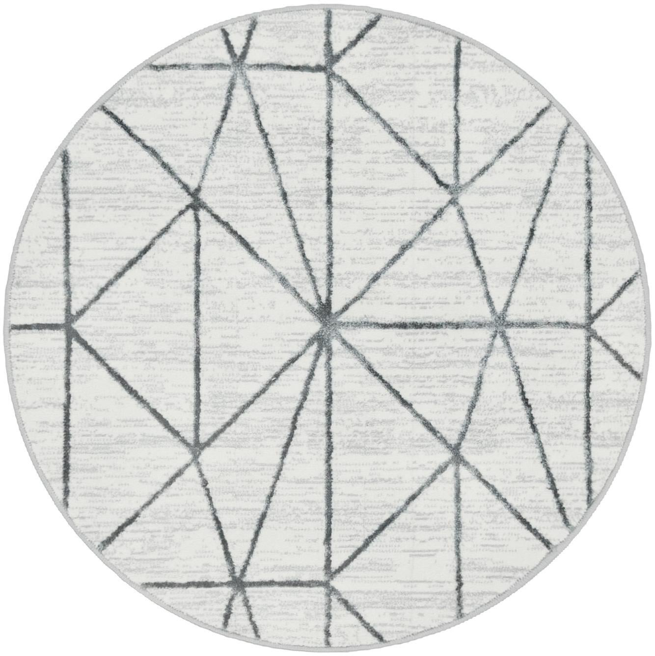 3' 3 x 3' 3 Gilman · Geometric rug, white