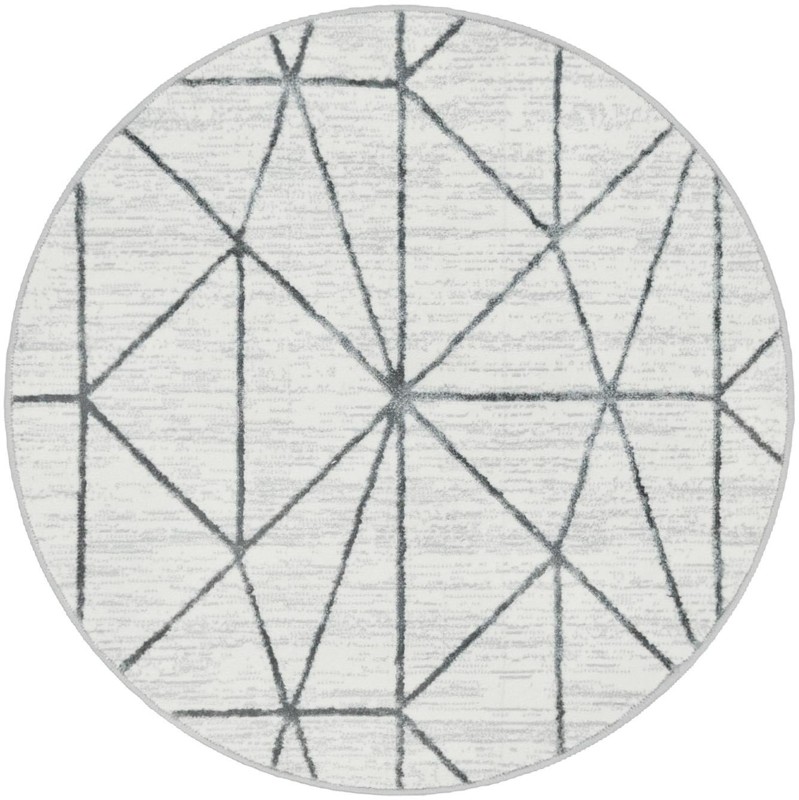 3' 3 x 3' 3 Gilman · Geometric rug, white