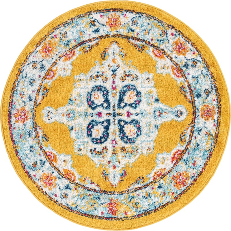 Selby · Medallion rug, yellow