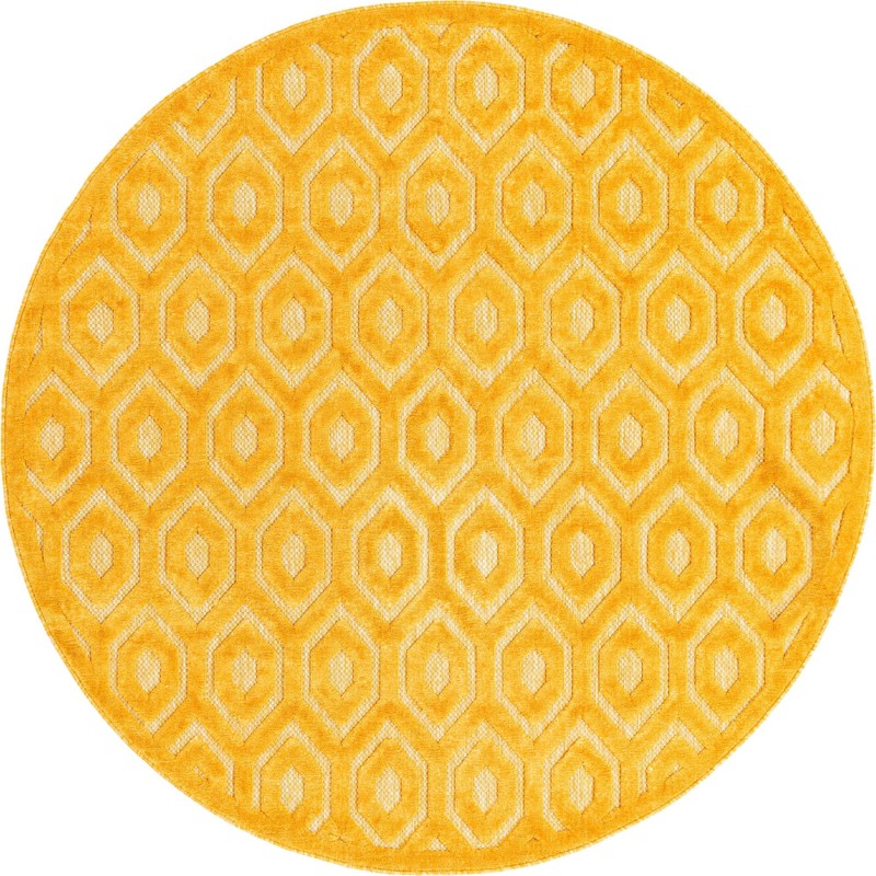 Roanoke · Diamond Outdoor Rug, yellow