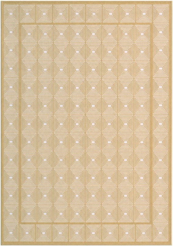 7' x 10' Atwood · Geometric rug, yellow