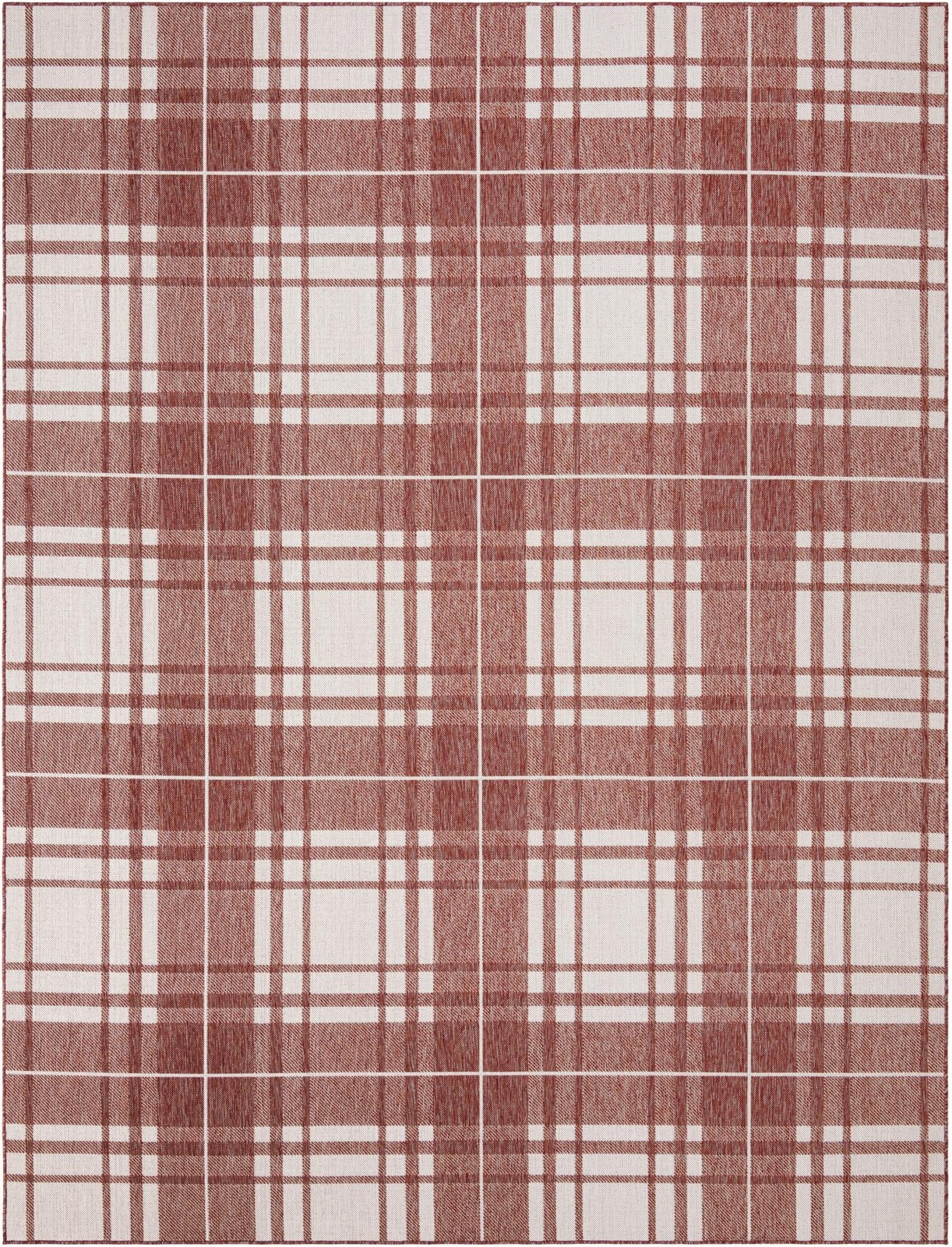 9' x 12' Maguire · Plaid Outdoor Rug, red