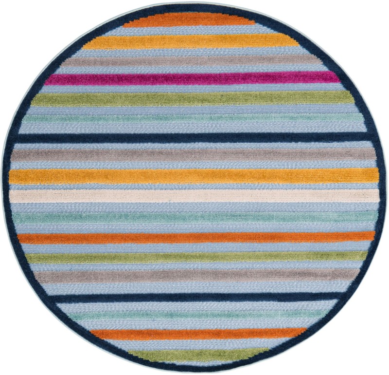 Wesley · Border Outdoor Rug, blue