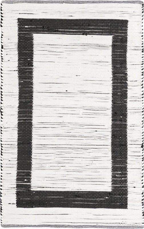 Edgell · Border Chindi Rug, black and white