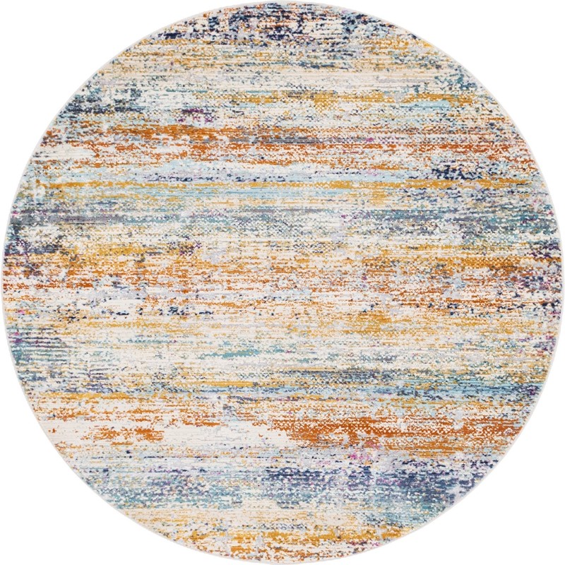 5' 2 x 5' 2 Lambert · Abstract rug, blue