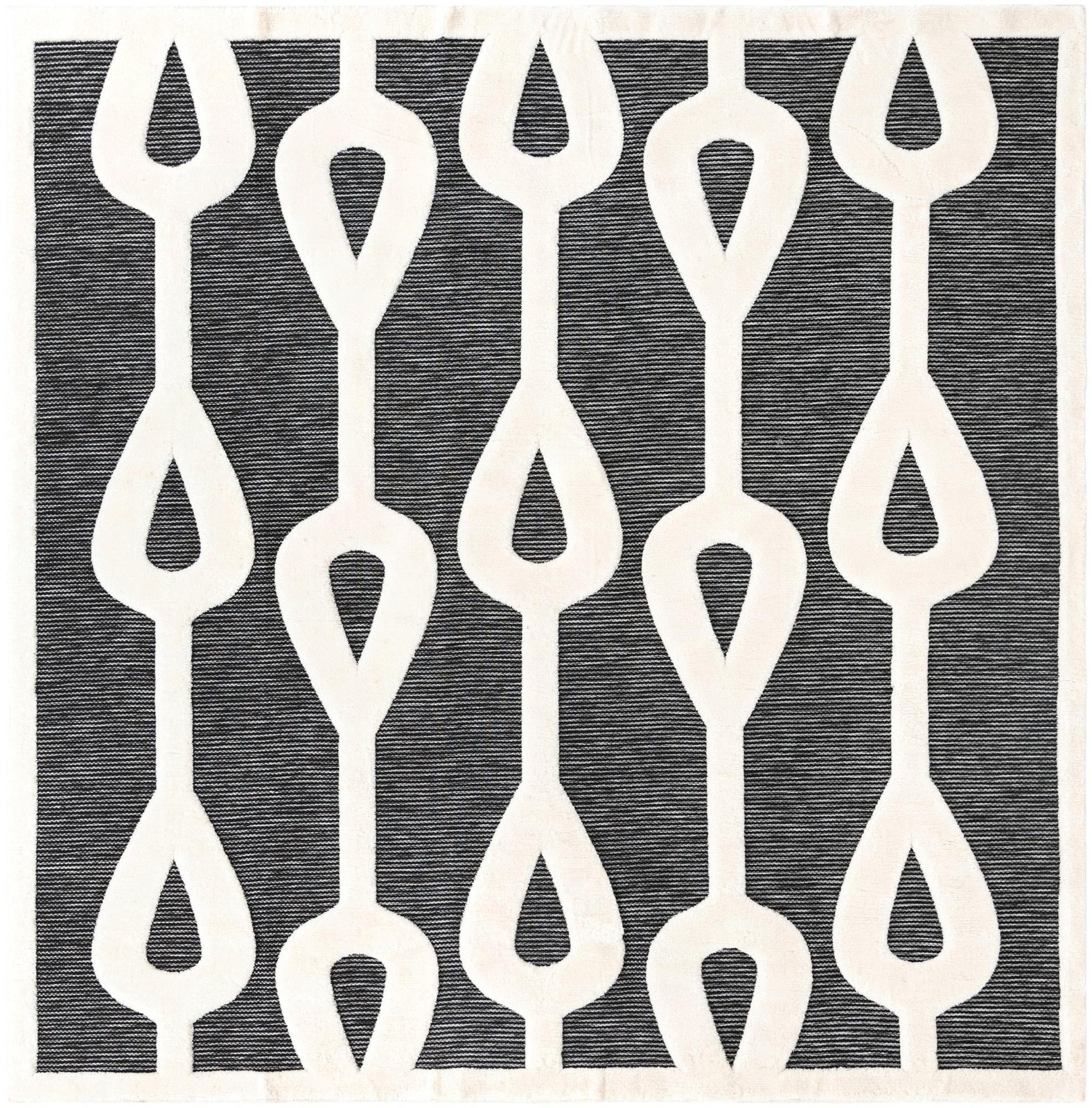 10' x 10' Russell · Geometric rug, gray