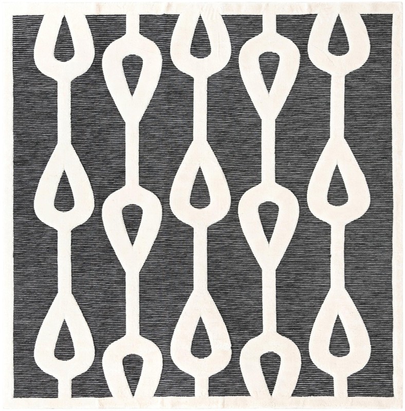 10' x 10' Russell · Geometric rug, gray