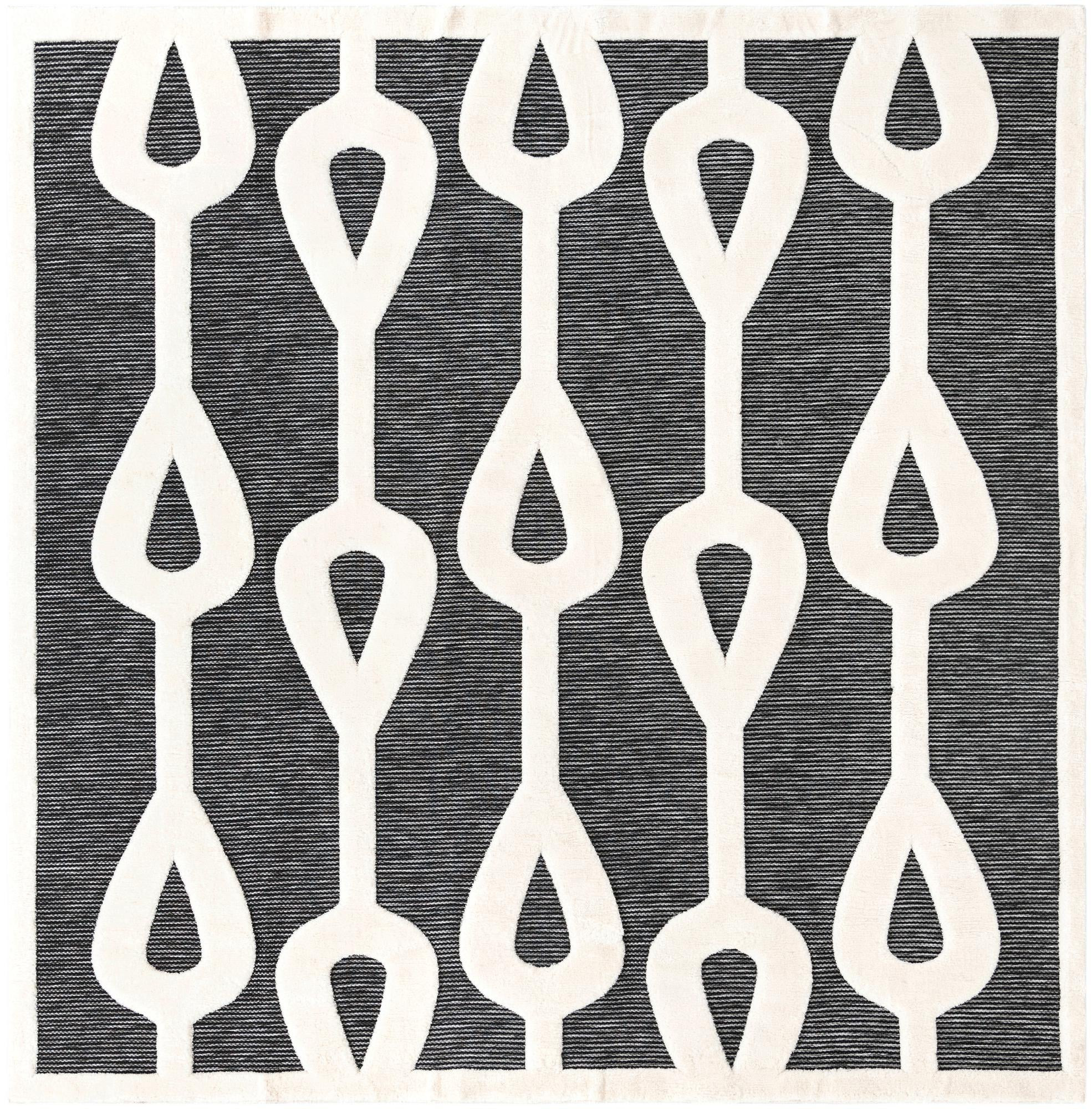 10' x 10' Russell · Geometric rug, gray