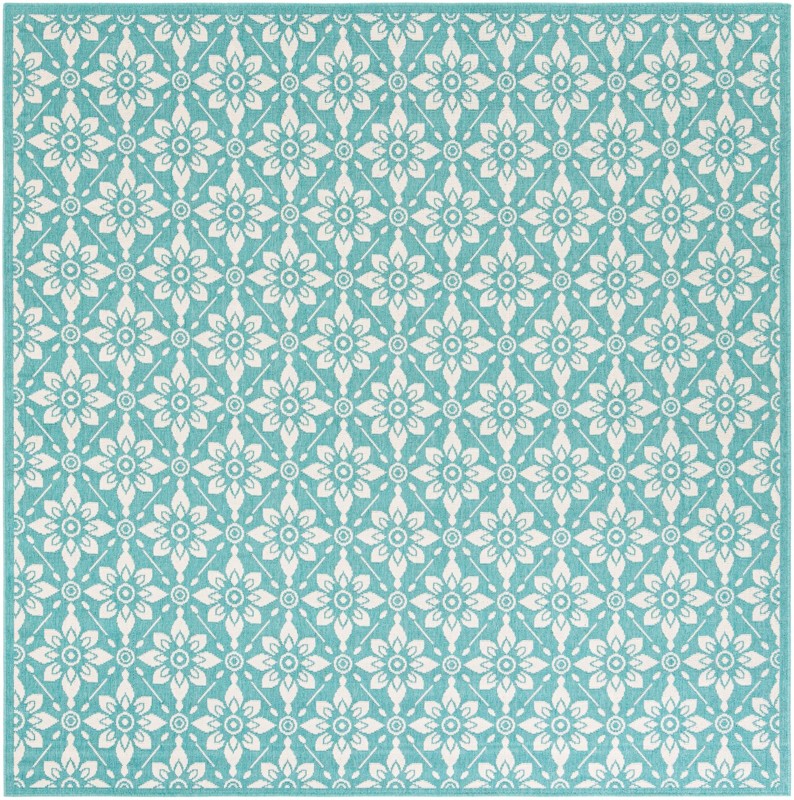 7' 10 x 7' 10 Selwyn · Border Outdoor Rug, teal