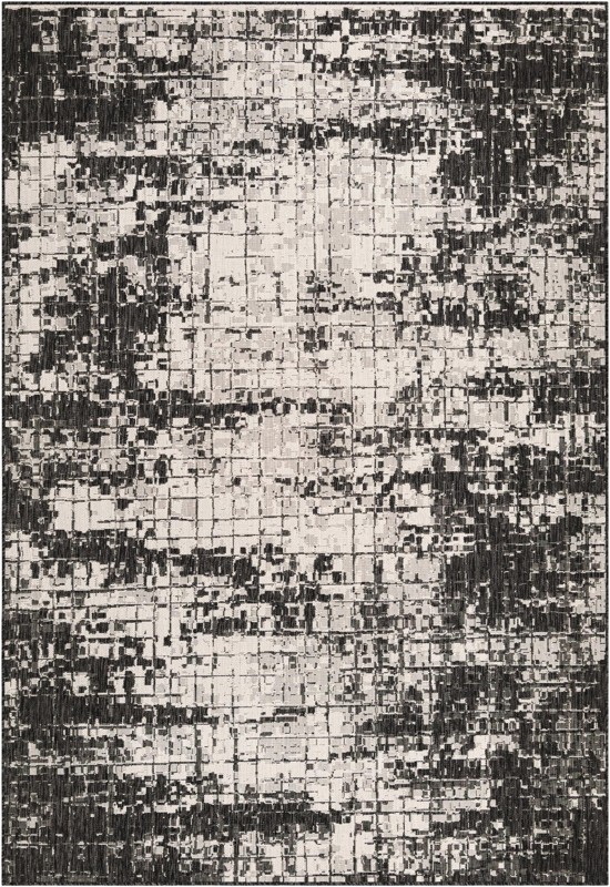 Rigby · Abstract Outdoor Rug, black and white