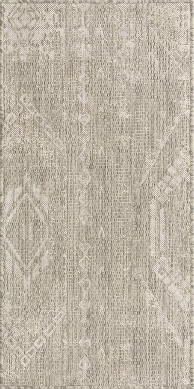 2' x 4' Wildman · Diamond Outdoor Rug, gray