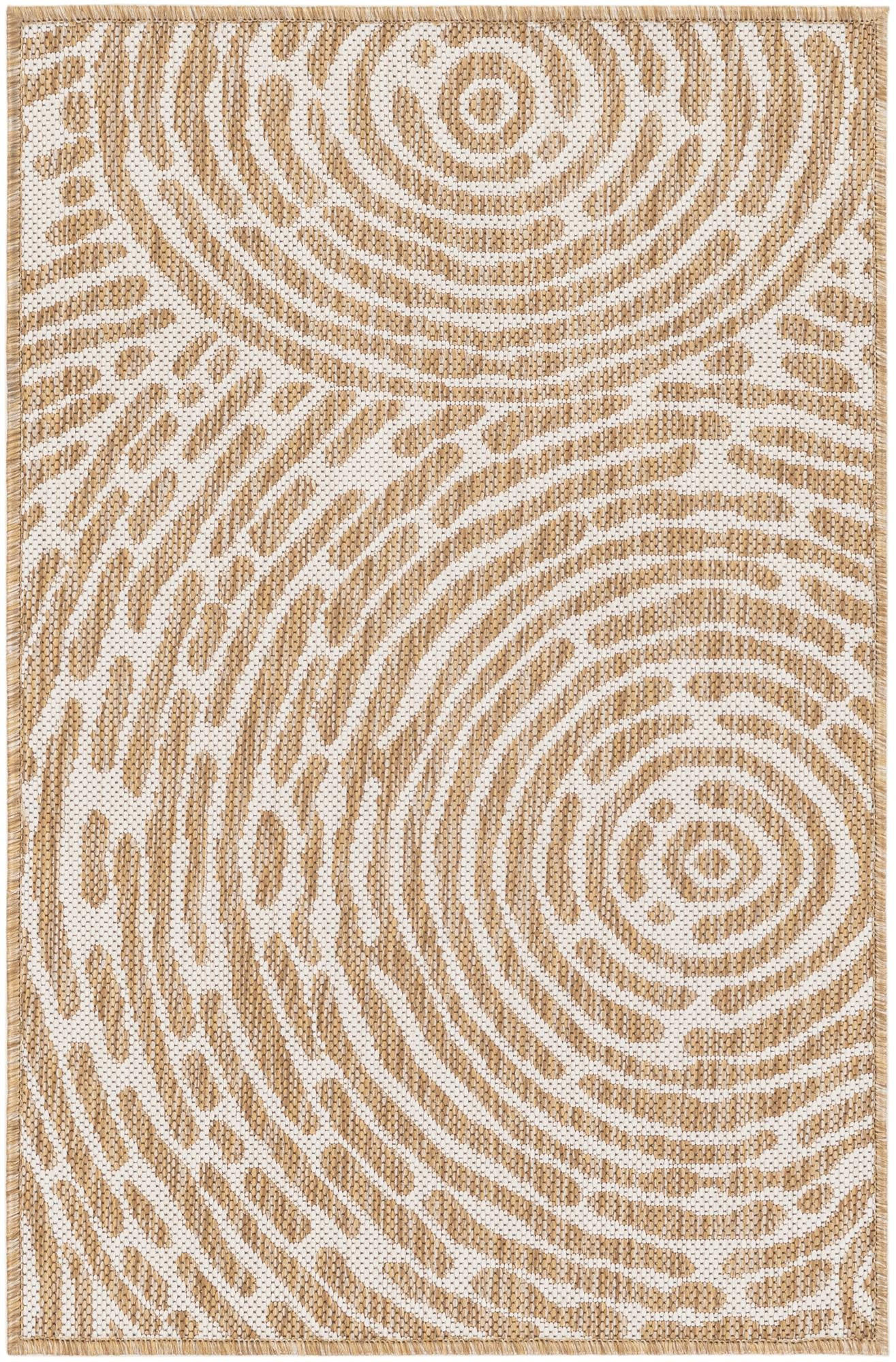 2' x 3' Grafton · Abstract Outdoor Rug, taupe
