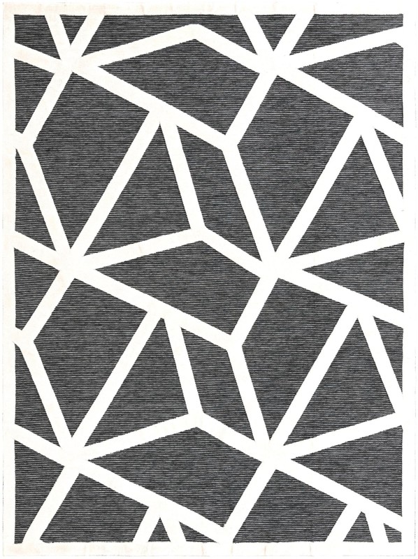 10' x 13' Sutter · Geometric line rug, gray and ivory