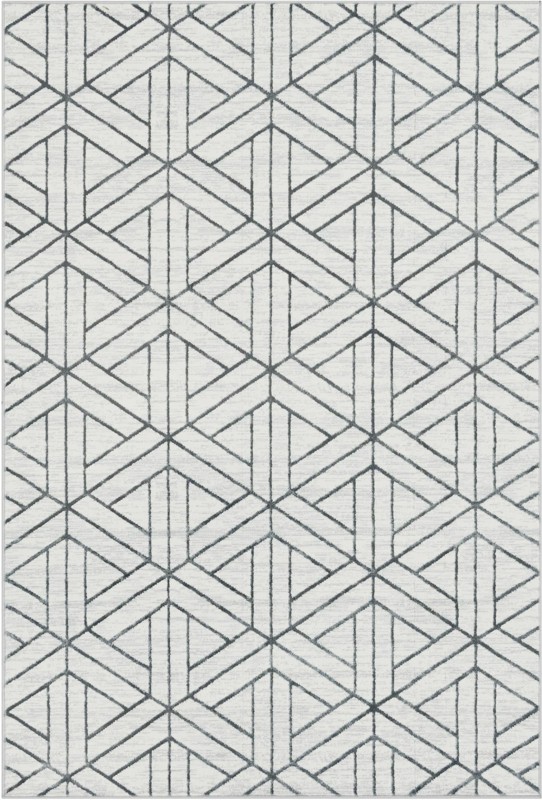6' x 9' Norwood · Geometric rug, white