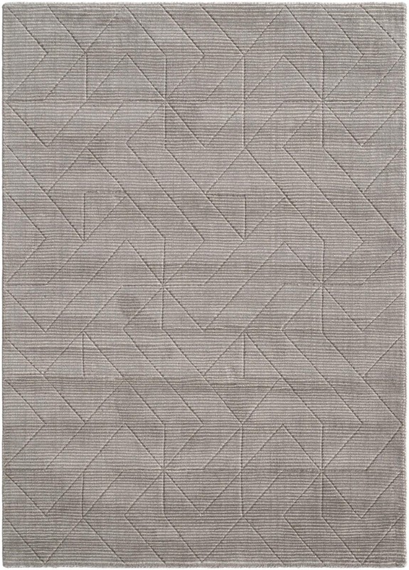 Cowan · Geometric line Wool Rug, steel gray
