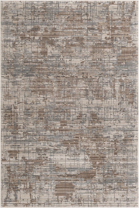 4' x 6' Poole · Abstract rug, beige, brown and gray