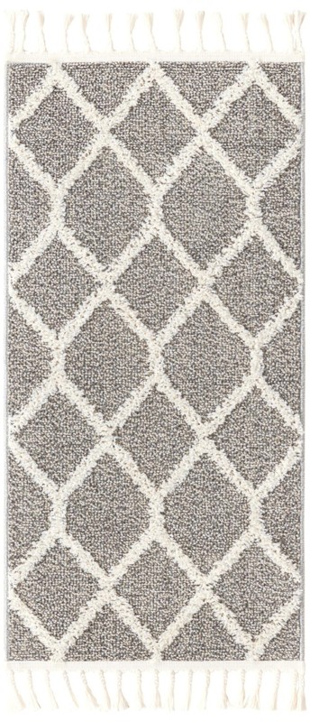 2' x 4' Kirkwood · Diamond rug, gray