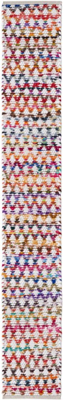 1' 2 x 8' Rooney · Striped Chindi Rug, multi