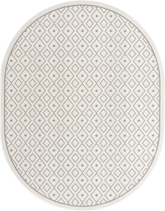 7' 10 x 10' Revell · Diamond Outdoor Rug, ivory