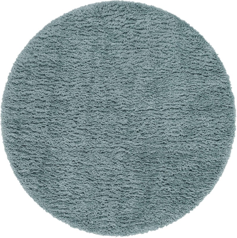 8' x 8' Olympia · Solid shag rug, slate blue