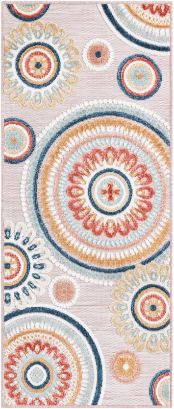 Whitefish · Medallion Outdoor Rug, pink