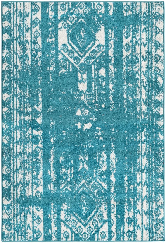 4' x 6' Underhill · Diamond rug, turquoise