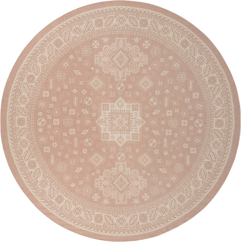 13' x 13' Bellamy · Border Outdoor Rug, pink