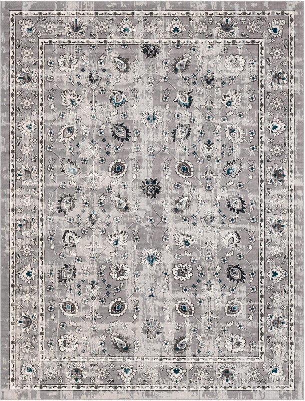 9' 10 x 13' 3 Carson · Border rug, grey