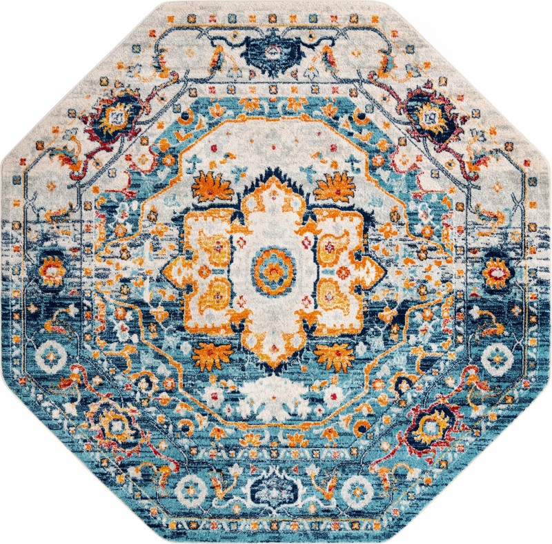 Pierce · Border rug, teal